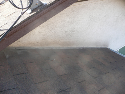 Typical Cement Flashing Method - Inferior material which can crack and leak 