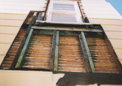 Dry rot repairs made, including necessary structural reinforcement